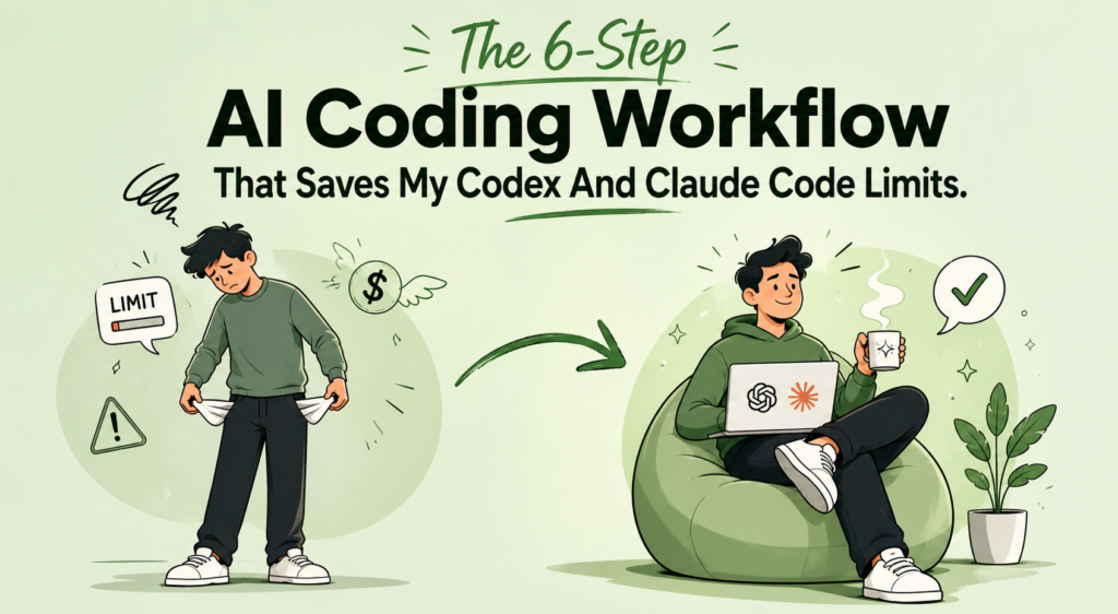 The 6-Step AI Coding Workflow That Saves My Codex And Claude Code Limits