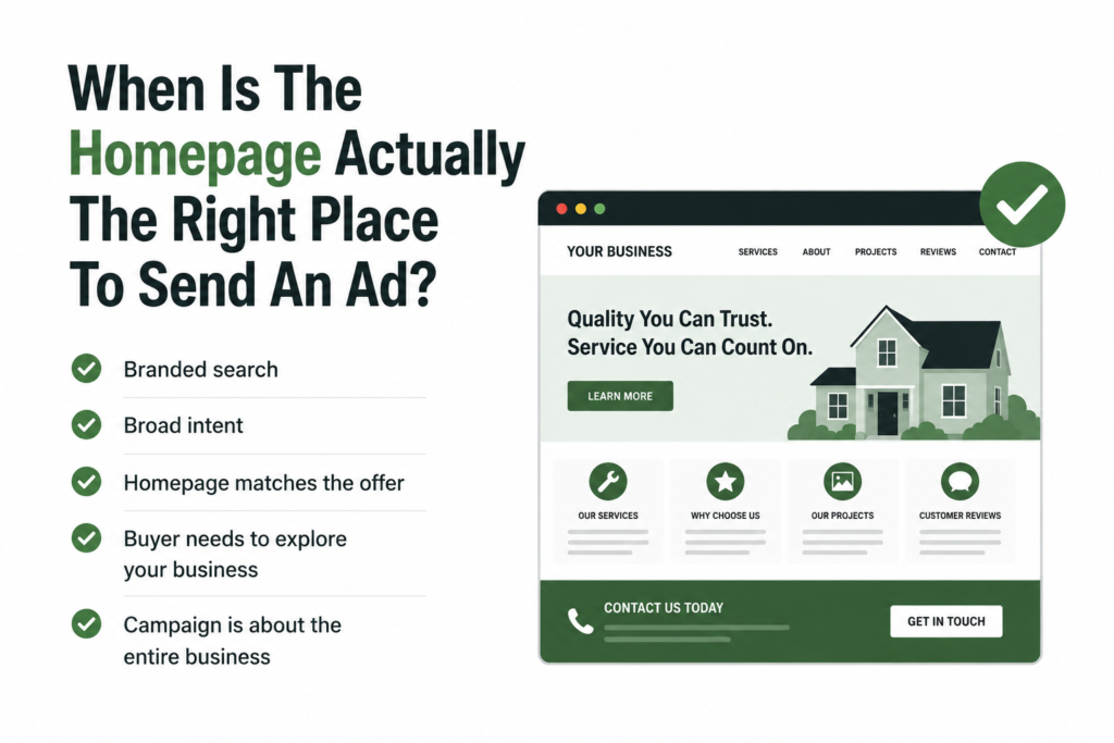 When Is The Homepage Actually The Right Place To Send An Ad?
