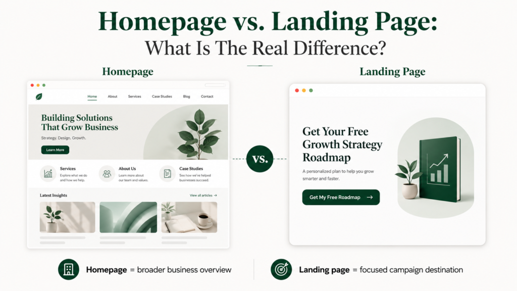 Homepage vs. Landing Page: What Is The Real Difference?